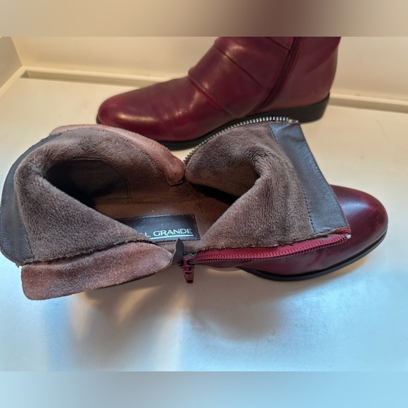 Canal Grande two tone Burgundy Ankle booties Size 38 Piera Shoes - Picture 5 of 11